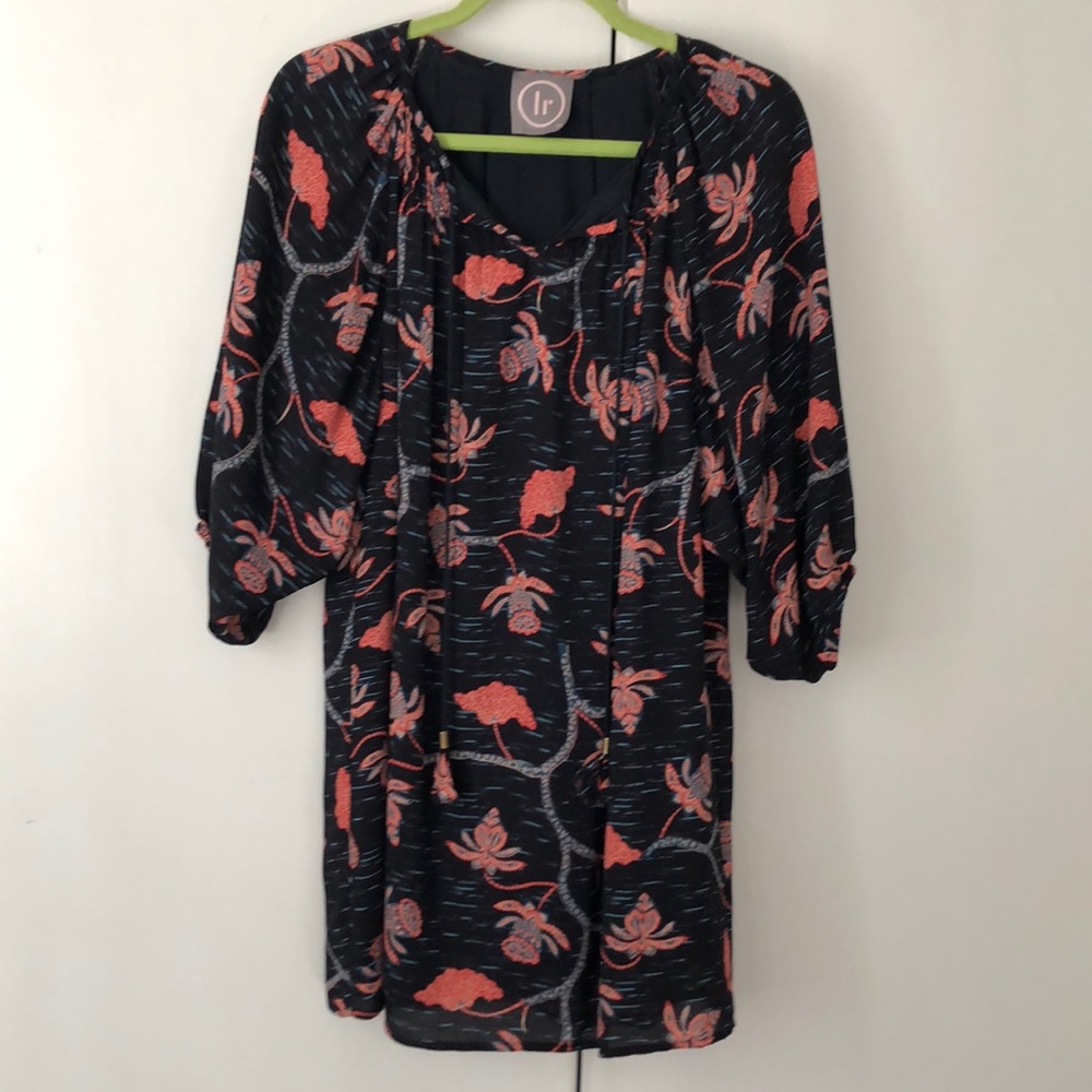Navy and Orange Dress